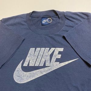 Vintage 80s Nike blue tag swoosh logo t shirt